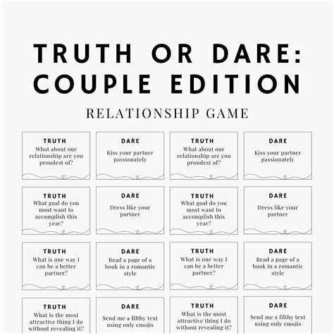 460+ Couples Truth or Dare Questions That Your。